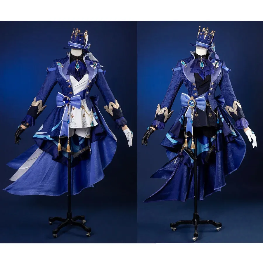 【CLEARANCE】Genshin Impact Black/White Furina Hydro Archon Cosplay Costume C08735  AAA