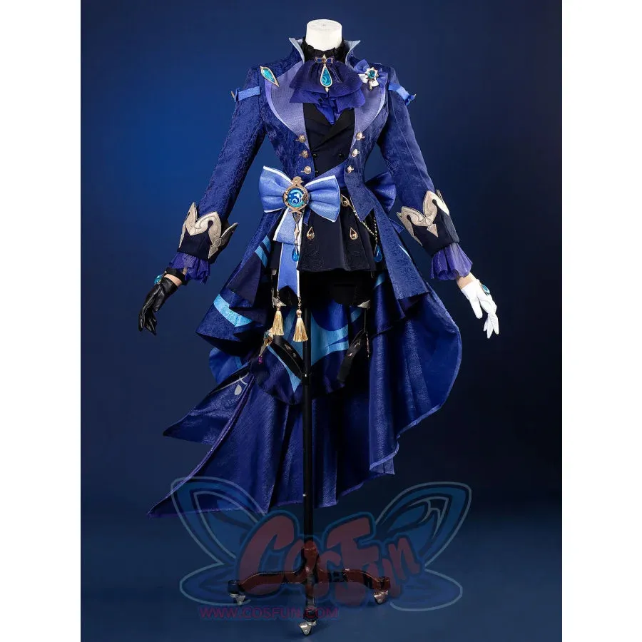 【CLEARANCE】Genshin Impact Black/White Furina Hydro Archon Cosplay Costume C08735  AAA