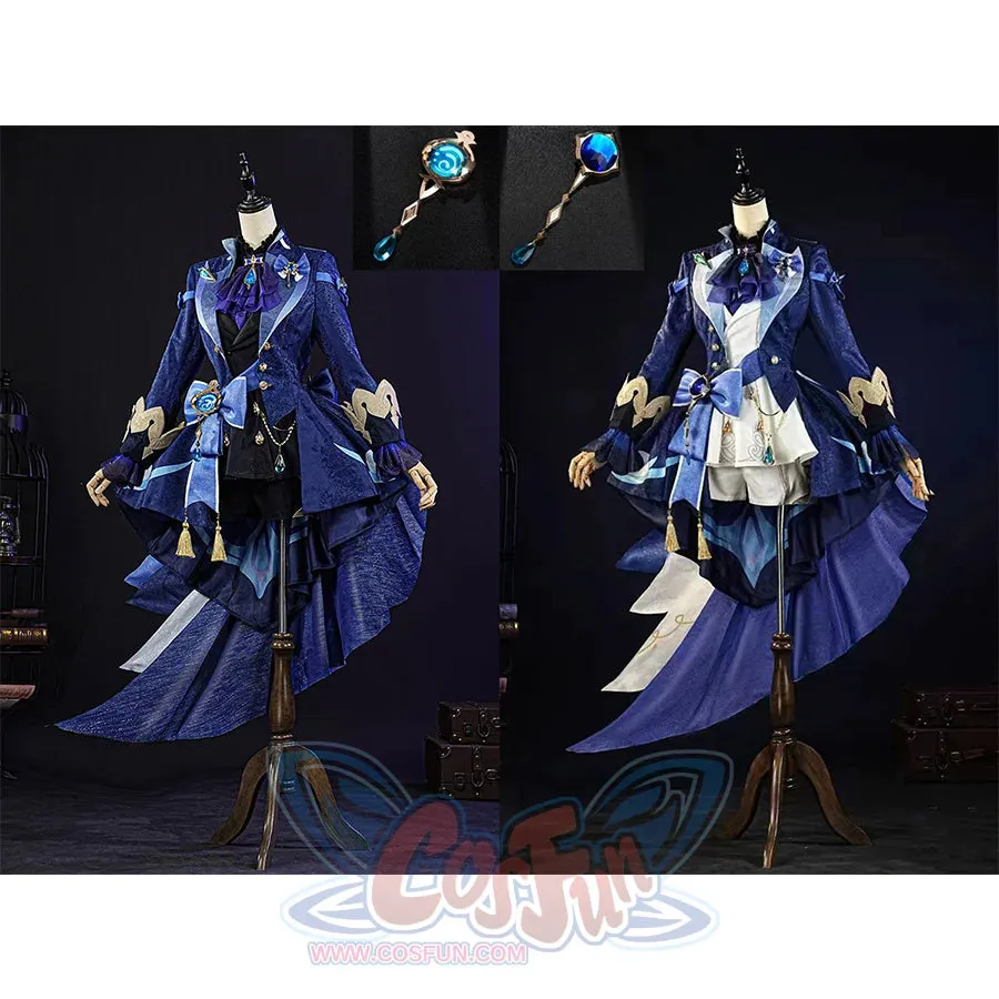 【CLEARANCE】Genshin Impact Black/White Furina Hydro Archon Cosplay Costume C08735  AAA