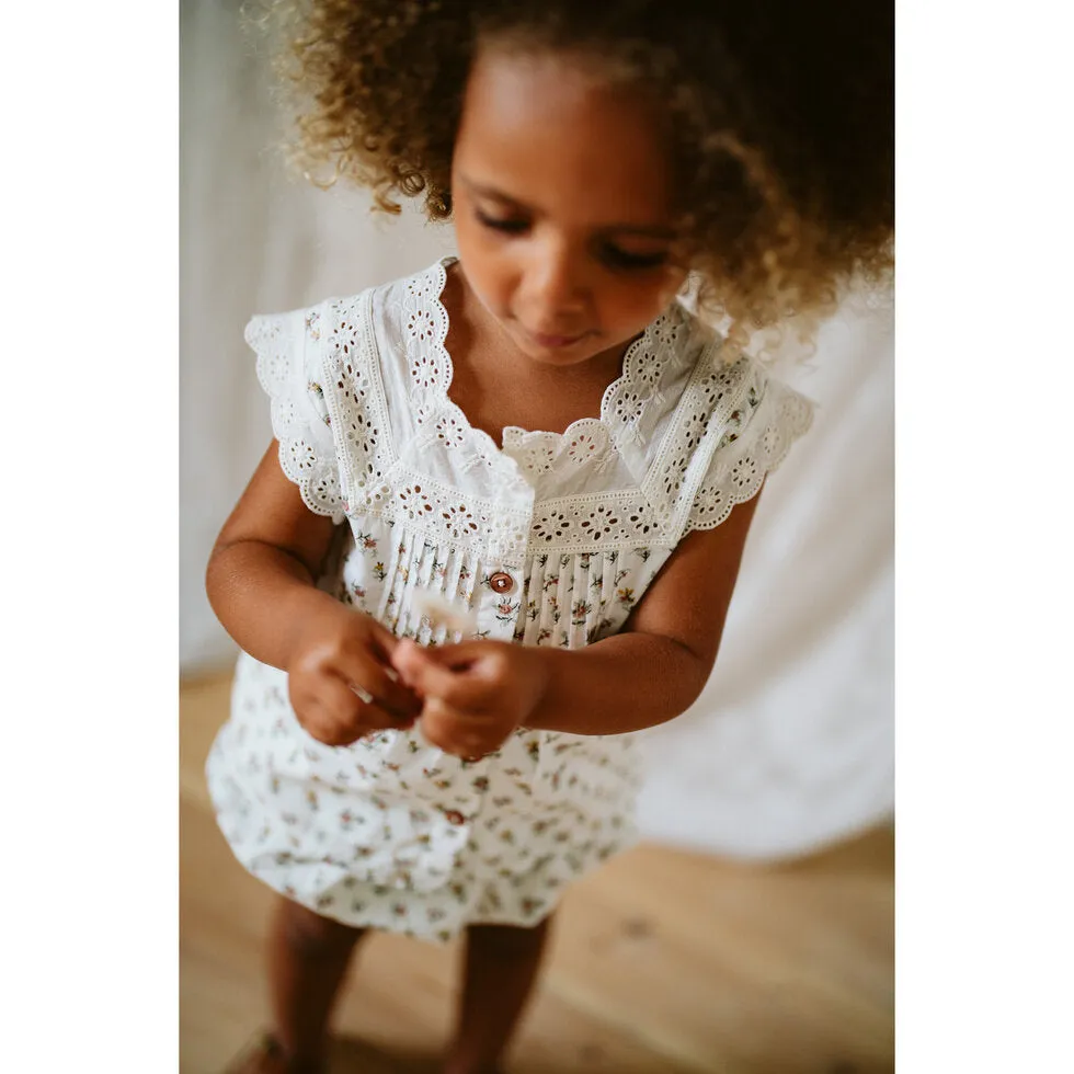 Clementine blouse-cross stitch rose floral