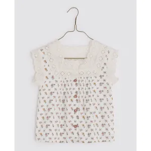 Clementine blouse-cross stitch rose floral