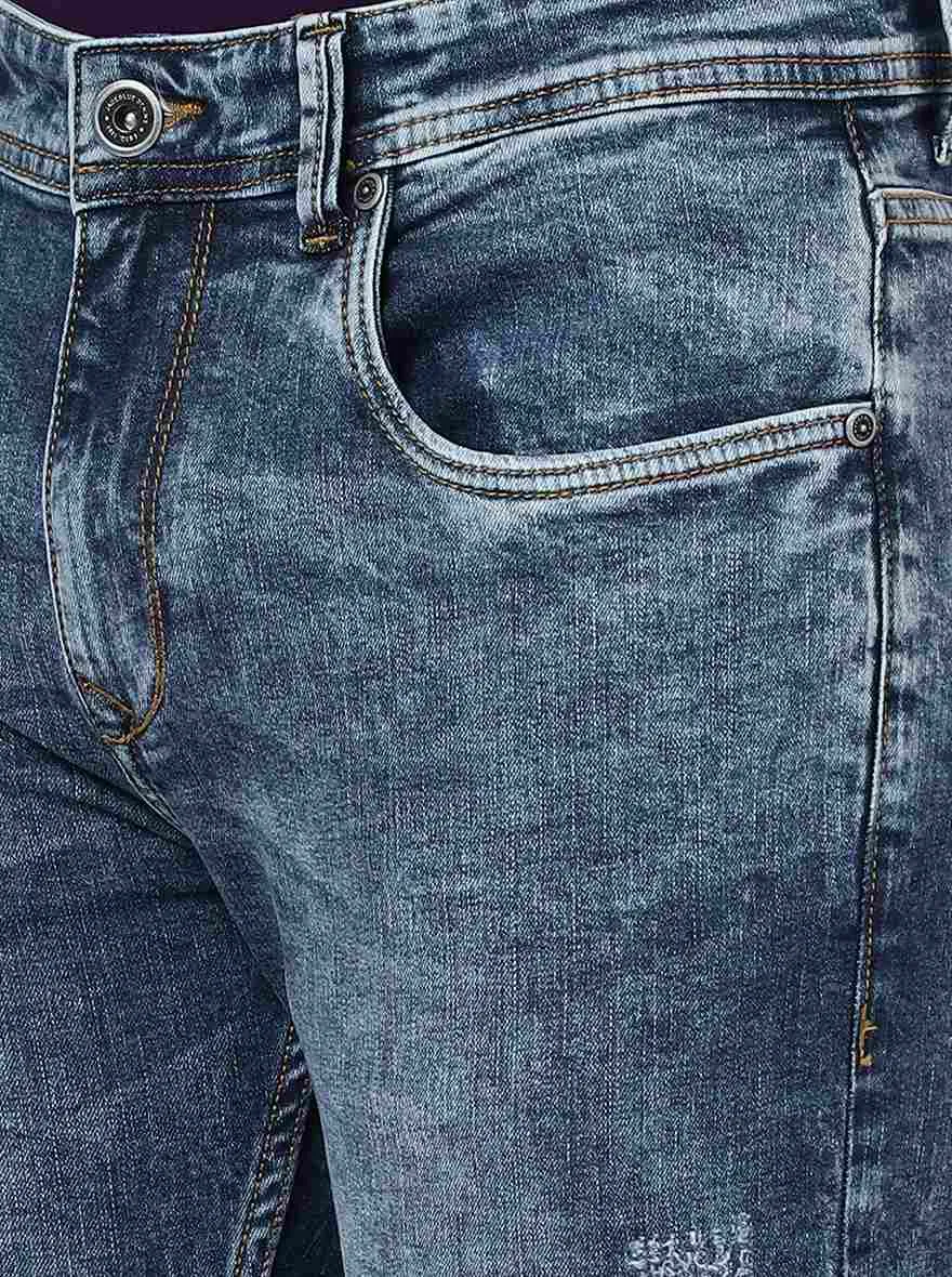 Cloud Blue Washed Rider Fit Jeans | JadeBlue