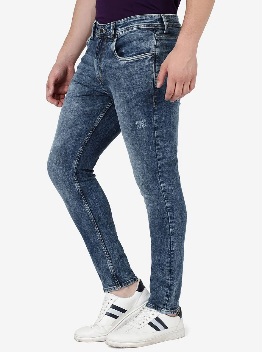 Cloud Blue Washed Rider Fit Jeans | JadeBlue