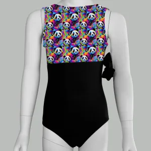 Colorful Panda Print Leotard