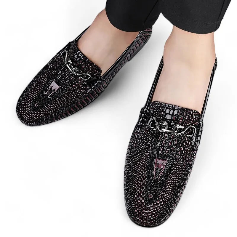 Croco-Embossed Sovereign Loafers