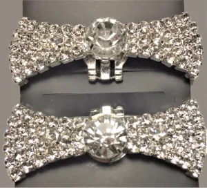 Crystal Bow Rhinestone Shoe Clip