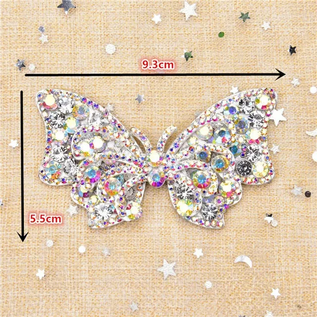 Crystals Rhinestone Bow Tie and Butterfly Applique