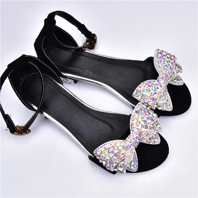 Crystals Rhinestone Bow Tie and Butterfly Applique
