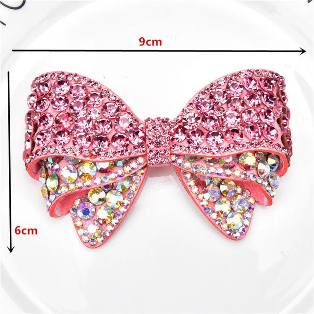 Crystals Rhinestone Bow Tie and Butterfly Applique
