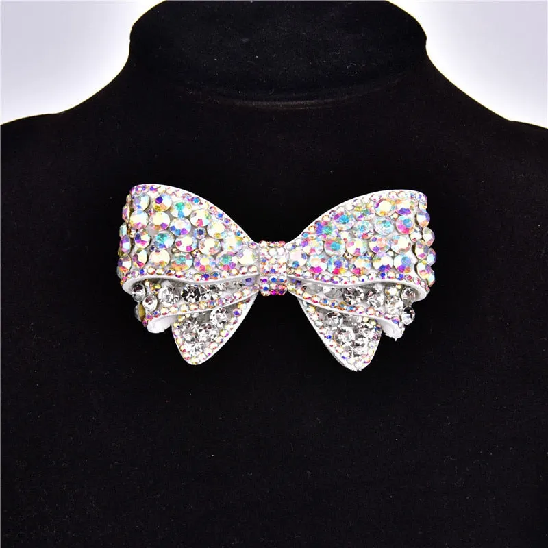 Crystals Rhinestone Bow Tie and Butterfly Applique