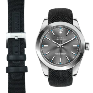 Curved End Nylon Strap for Rolex Oyster Perpetual 39mm with Tang Buckle