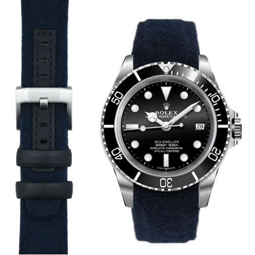 Curved End Nylon Strap for Rolex Sea-Dweller with Tang Buckle