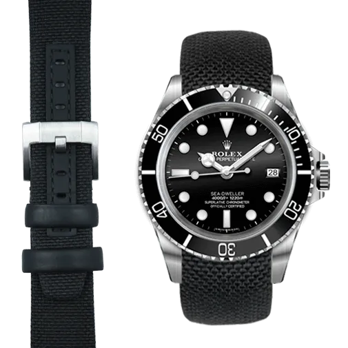 Curved End Nylon Strap for Rolex Sea-Dweller with Tang Buckle