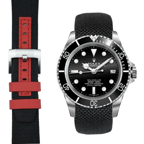Curved End Nylon Strap for Rolex Sea-Dweller with Tang Buckle