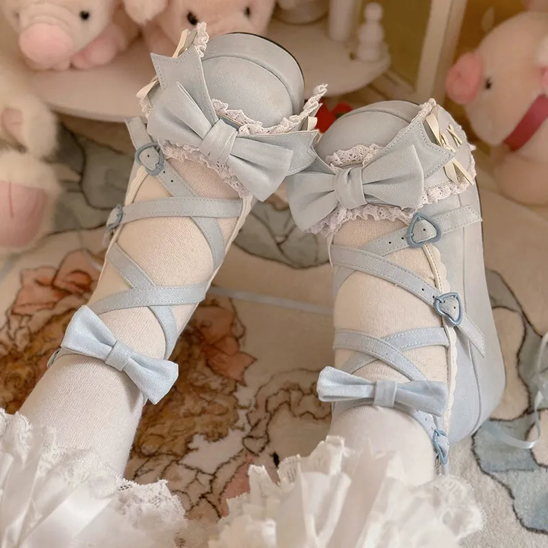 Cute Bunny Platform Lolita Dolly Shoes
