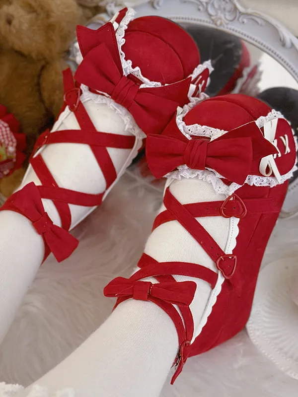 Cute Bunny Platform Lolita Dolly Shoes