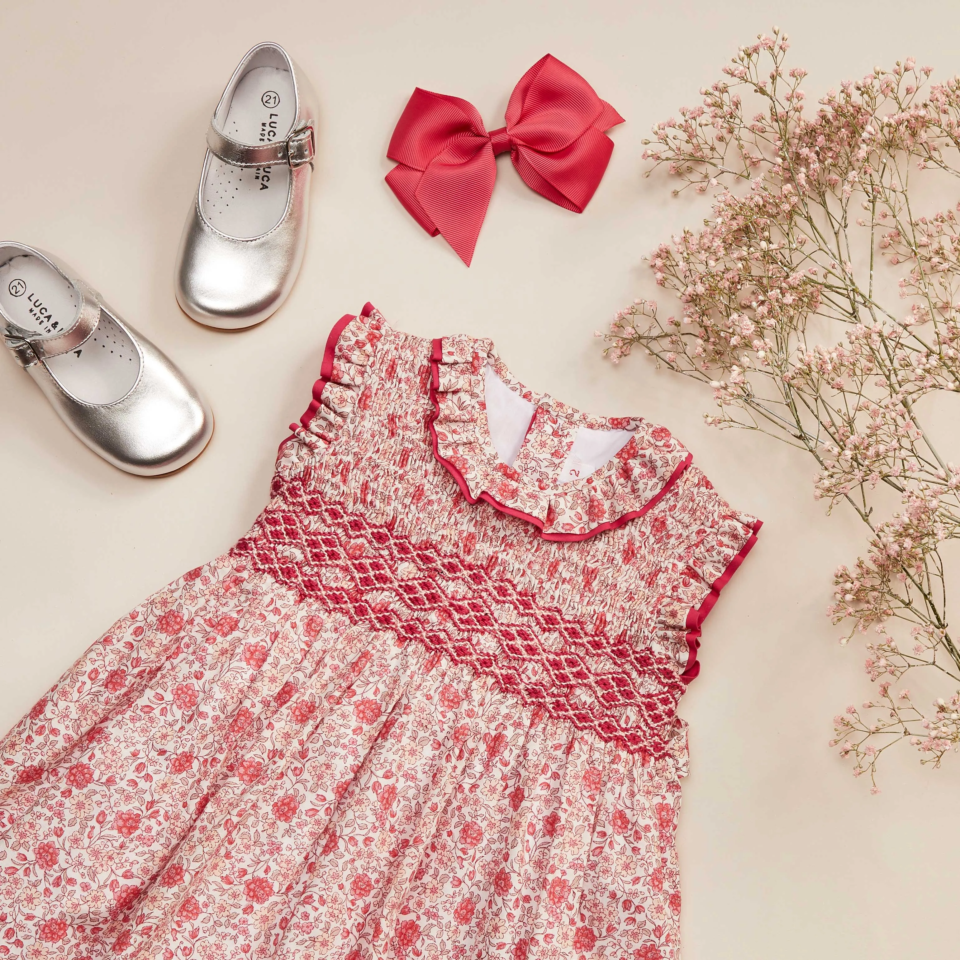 DELPHINE HAND-SMOCKED DRESS