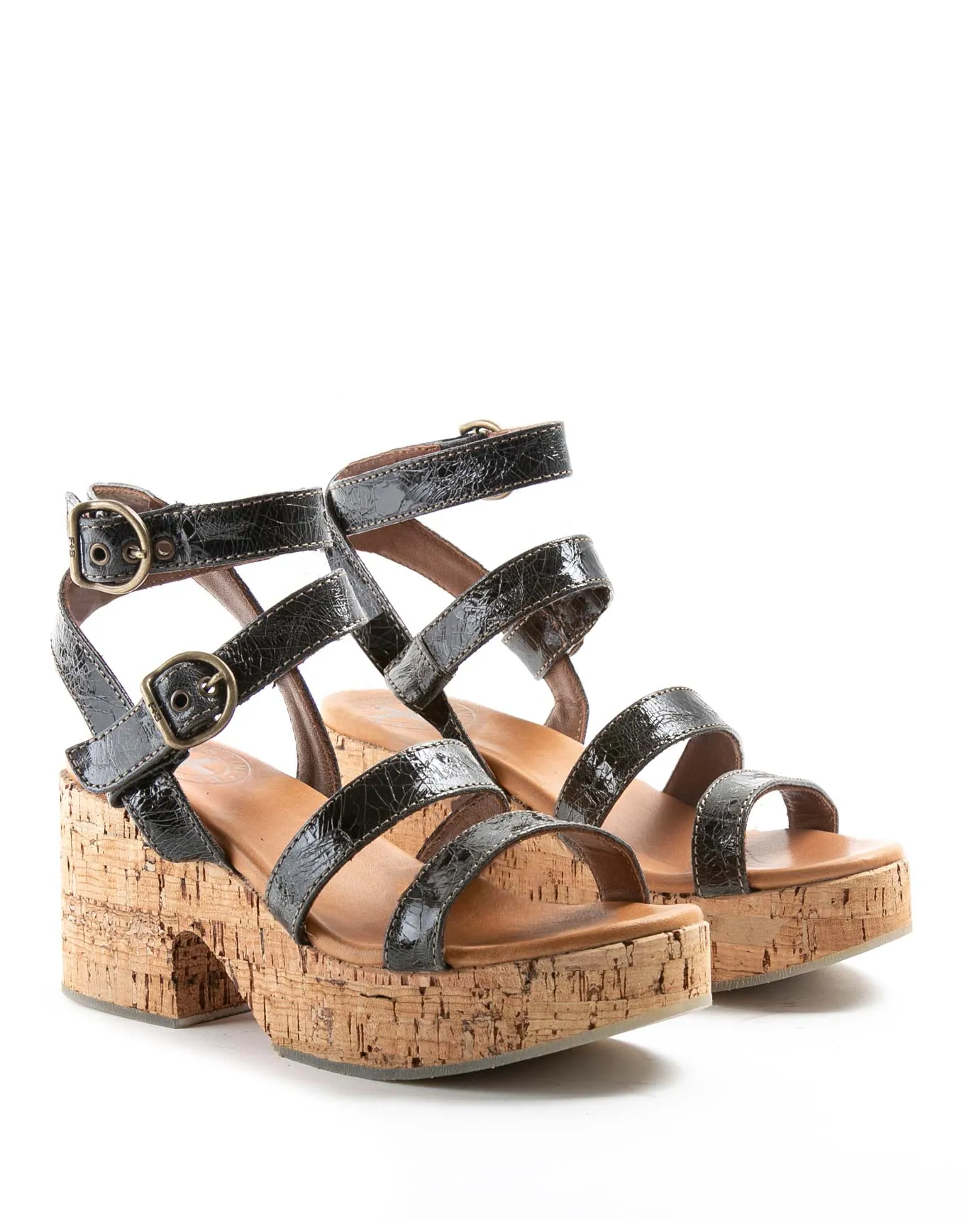 DITT Black Leather Sandals