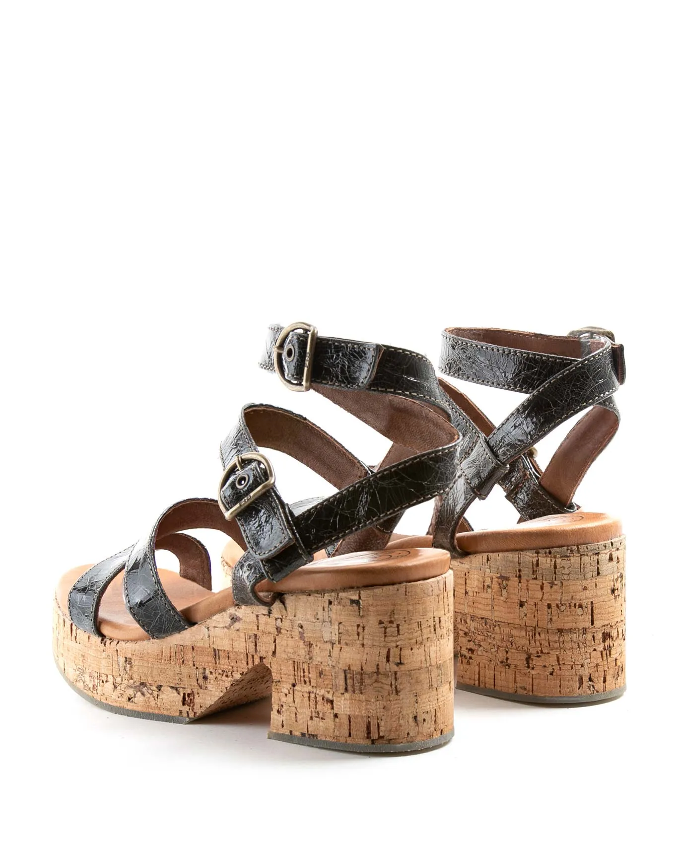DITT Black Leather Sandals