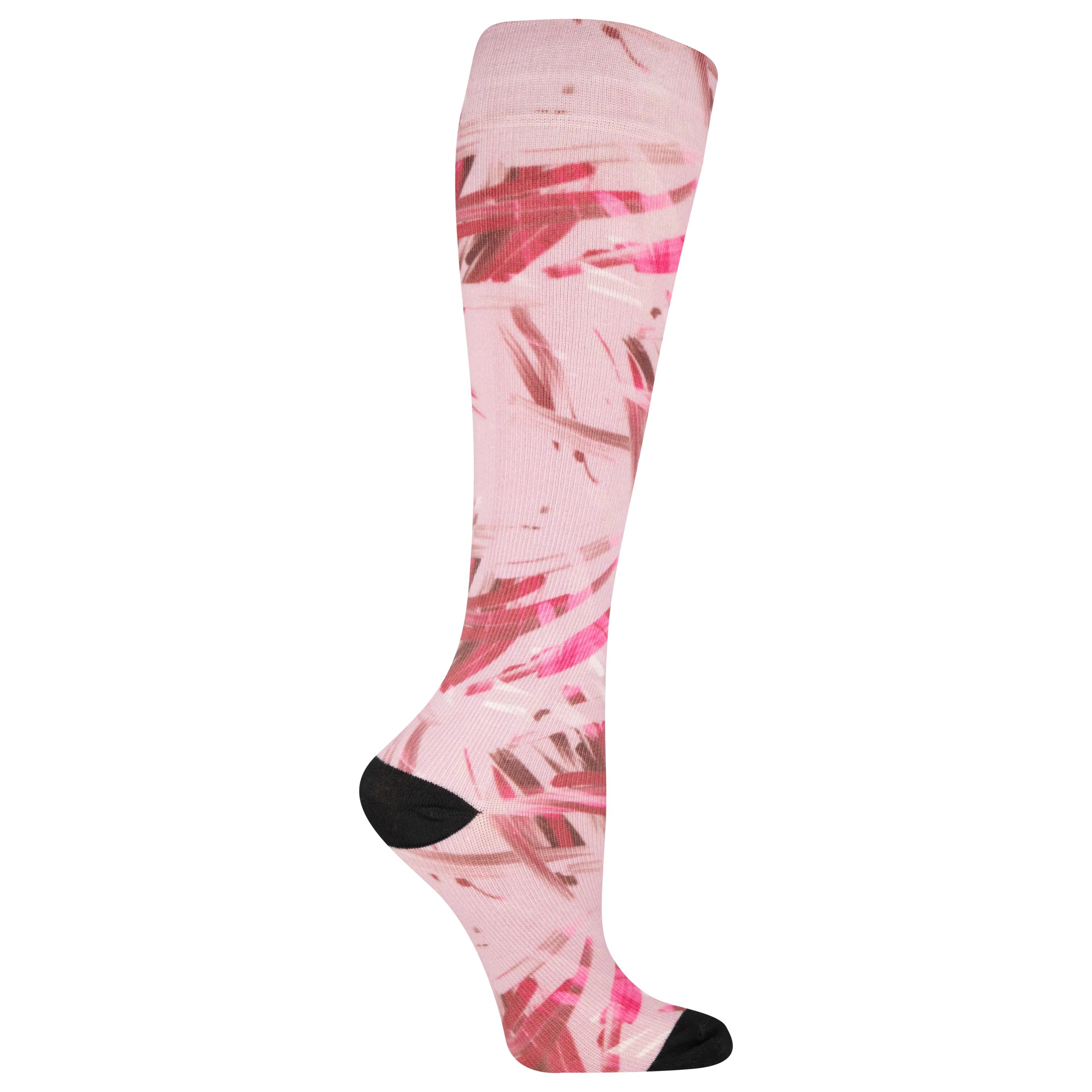 Dr. Scholl's Women's Graduated Compression Brush Print Knee High Socks 1 Pair Pack - Light Compression, Sophisticated Style
