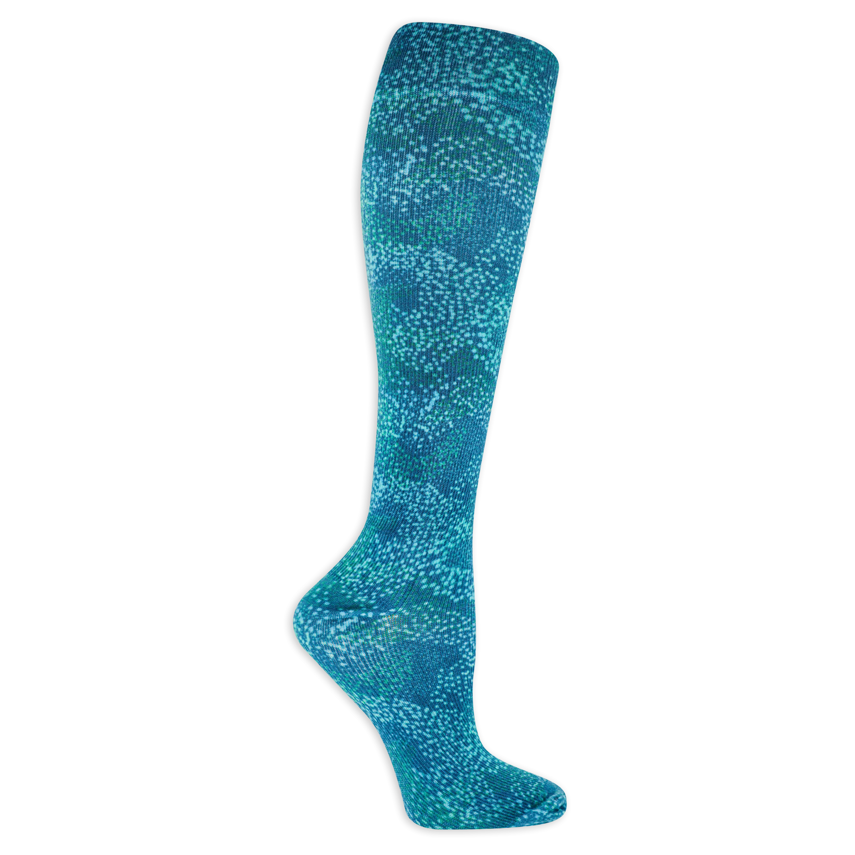 Dr. Scholl's Women's Graduated Compression Nature Dot Print Knee High Socks 1 Pair Pack - Light Compression, Sophisticated Style
