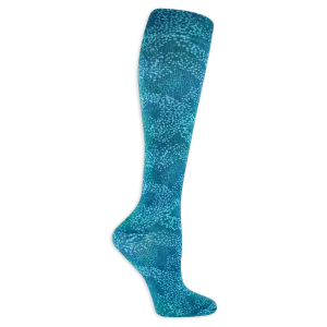 Dr. Scholl's Women's Graduated Compression Nature Dot Print Knee High Socks 1 Pair Pack - Light Compression, Sophisticated Style