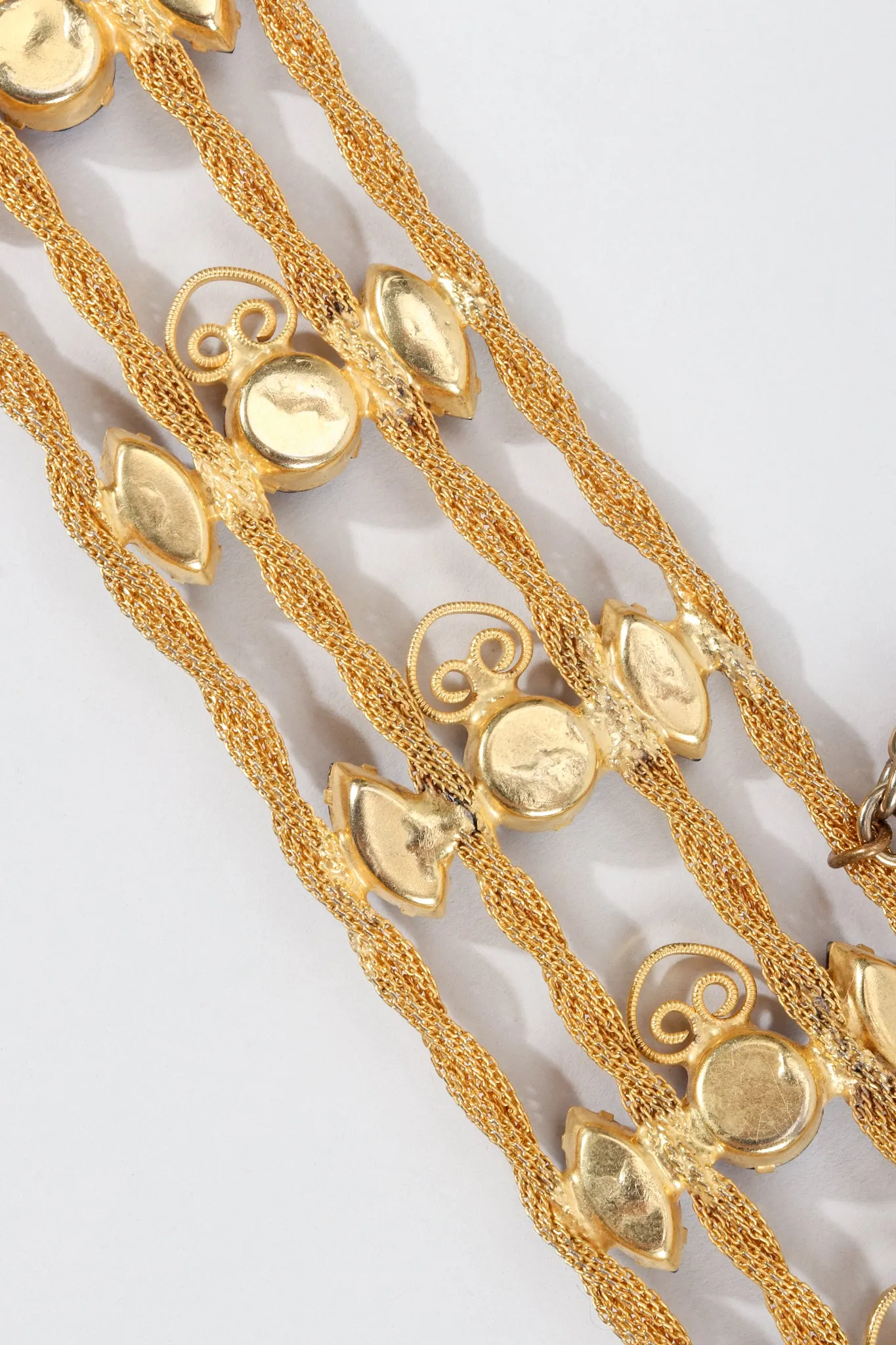 Draped Gold Gemstone Belt
