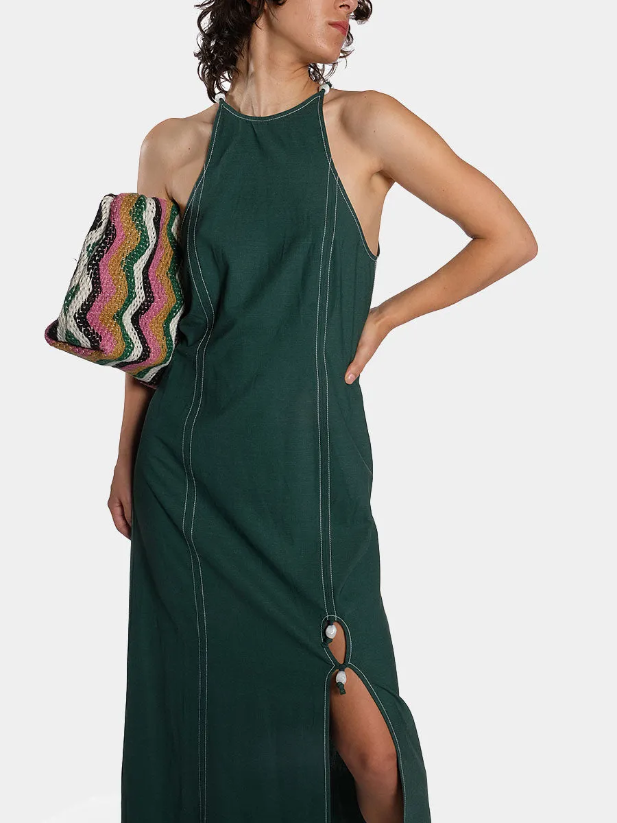 Drapey Melange Maxi Dress