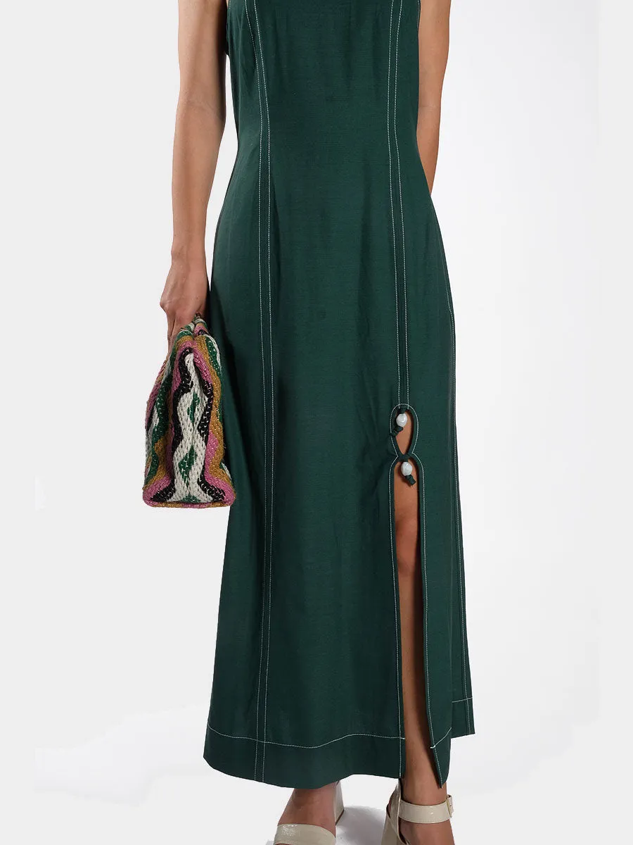 Drapey Melange Maxi Dress