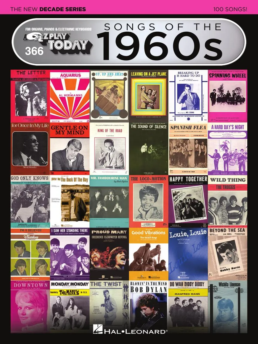 E-Z Play Piano 366, Songs of the 1960s
