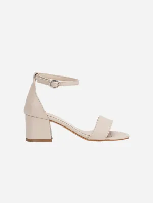 Ella Low Vegan Heels | Champagne