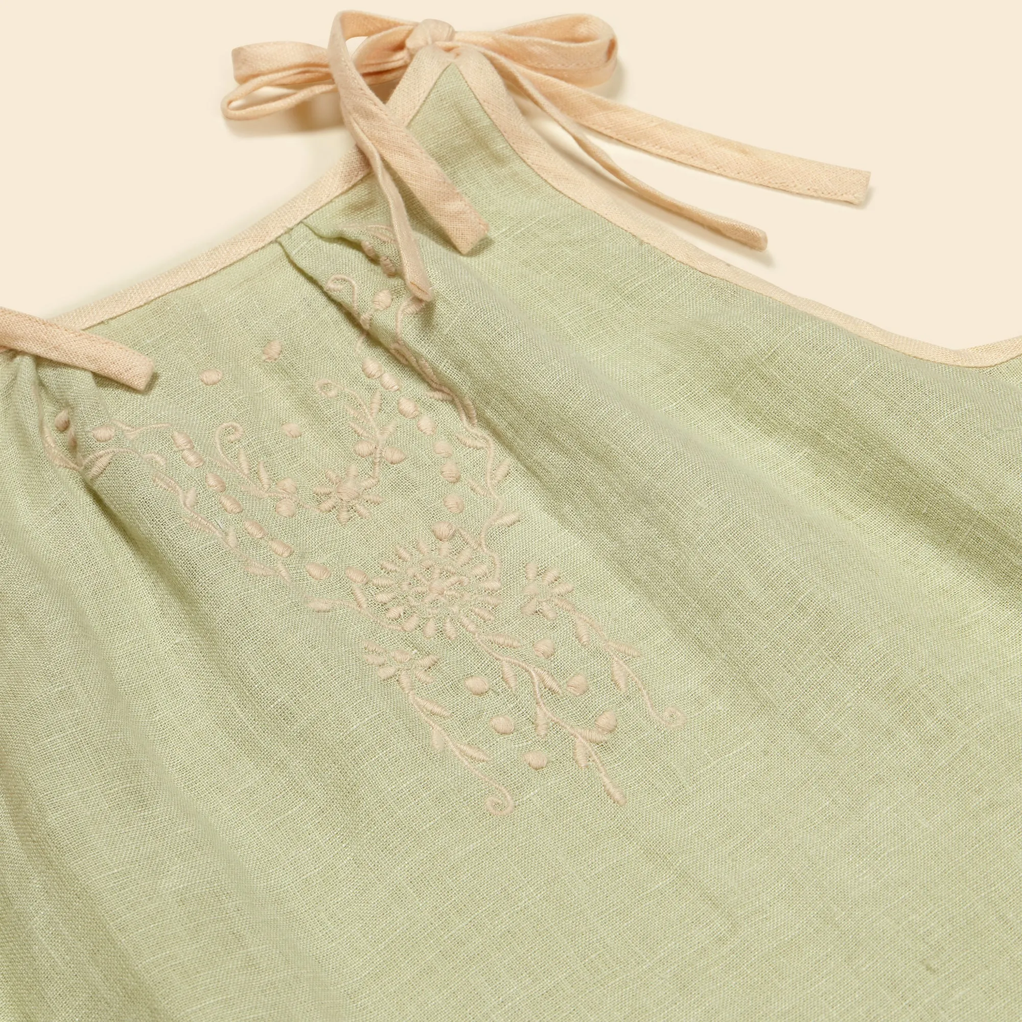 Emeline Sundress - Spearmint/Milk