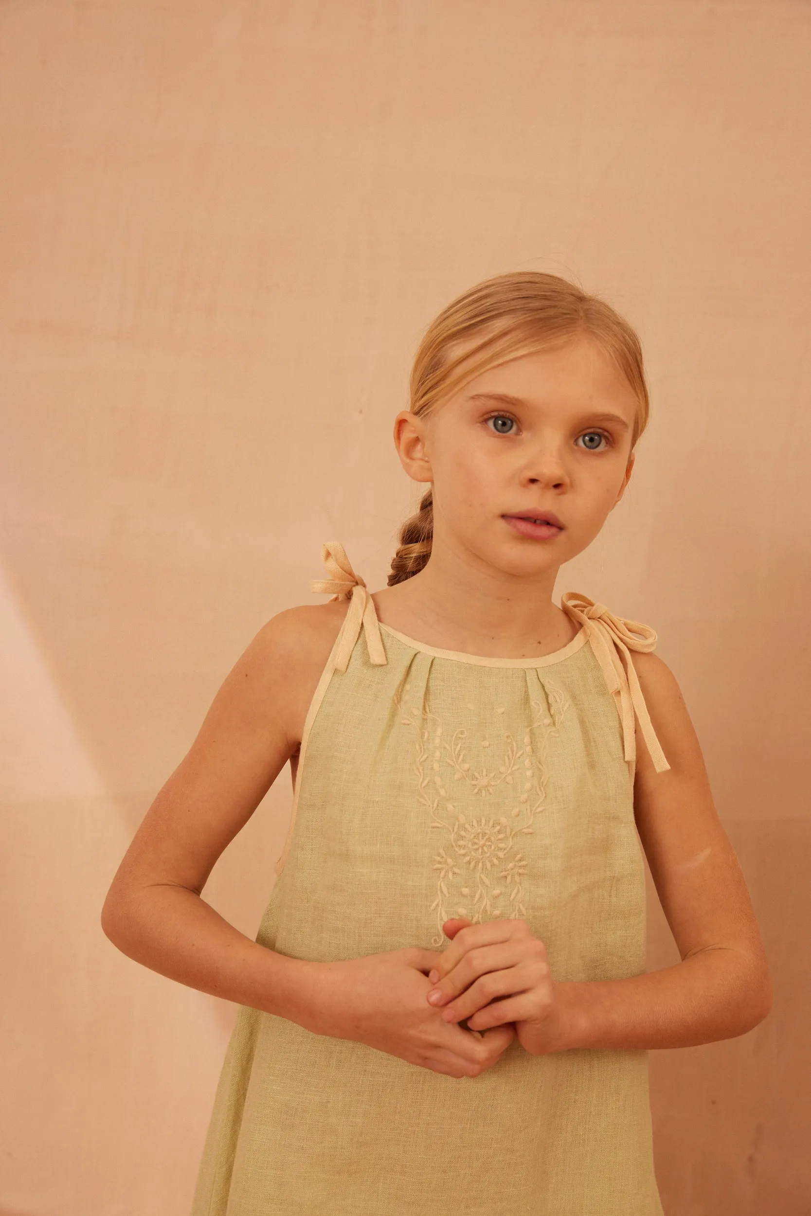 Emeline Sundress - Spearmint/Milk