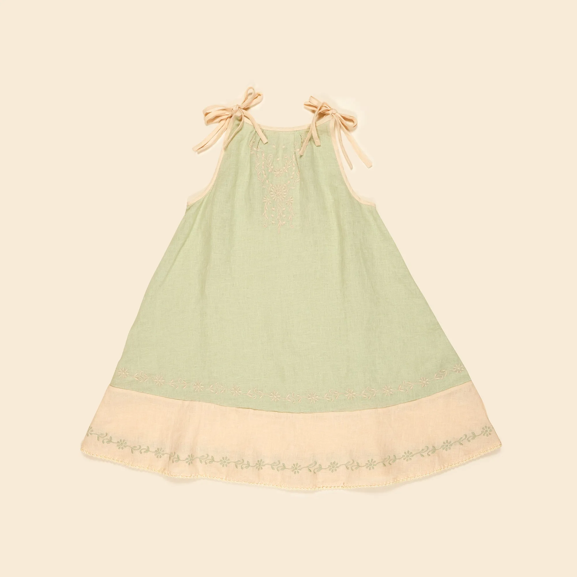 Emeline Sundress - Spearmint/Milk