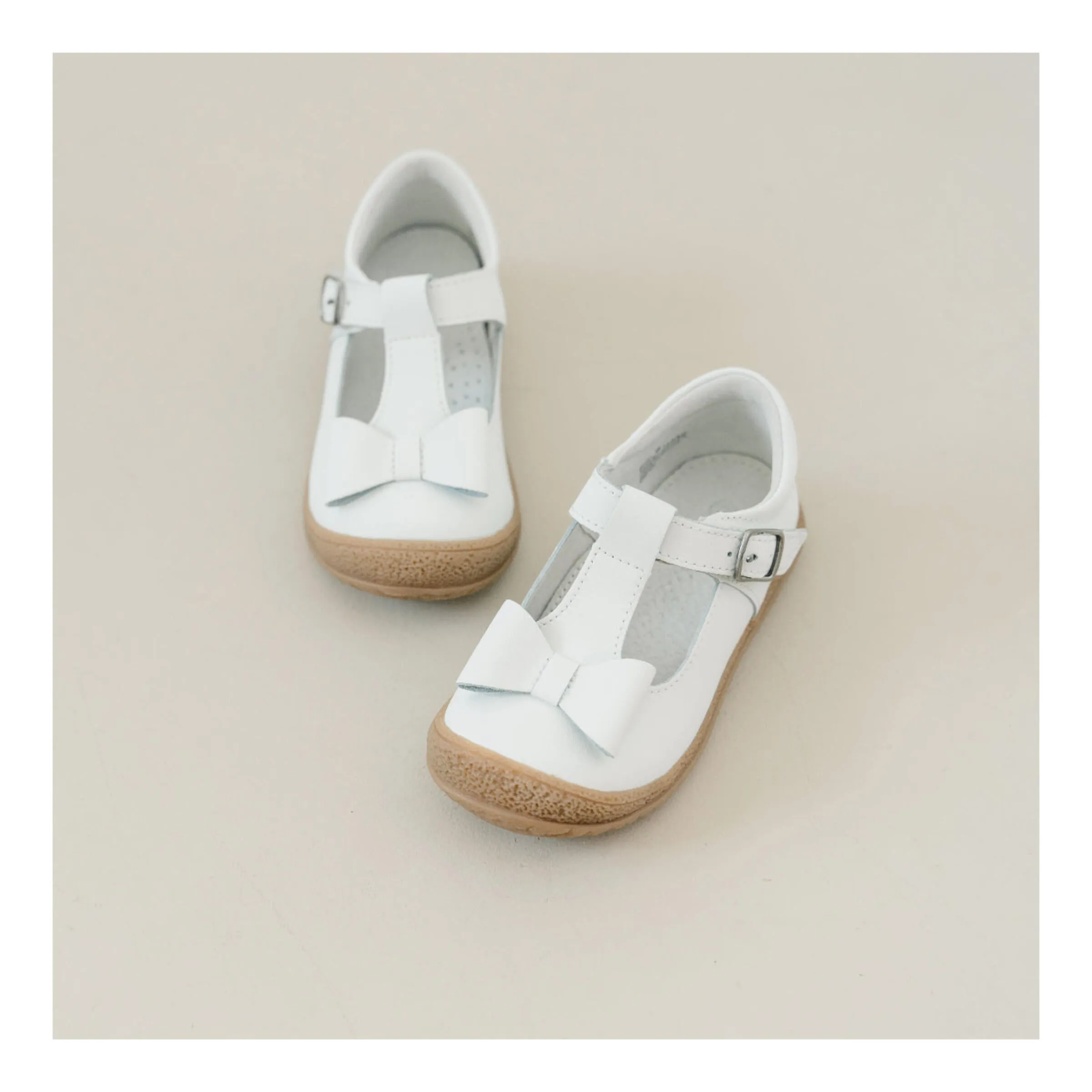 EMMA WHITE BOW T-STRAP MARYJANE
