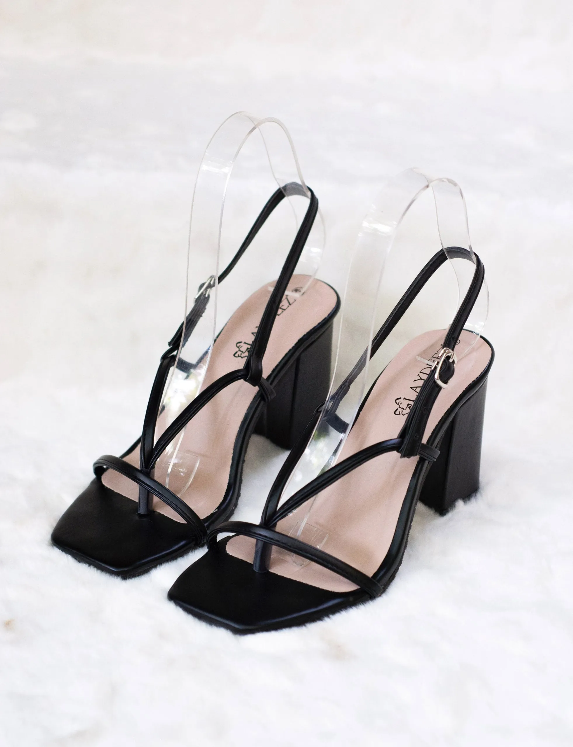Enya Square Toe Box Heels