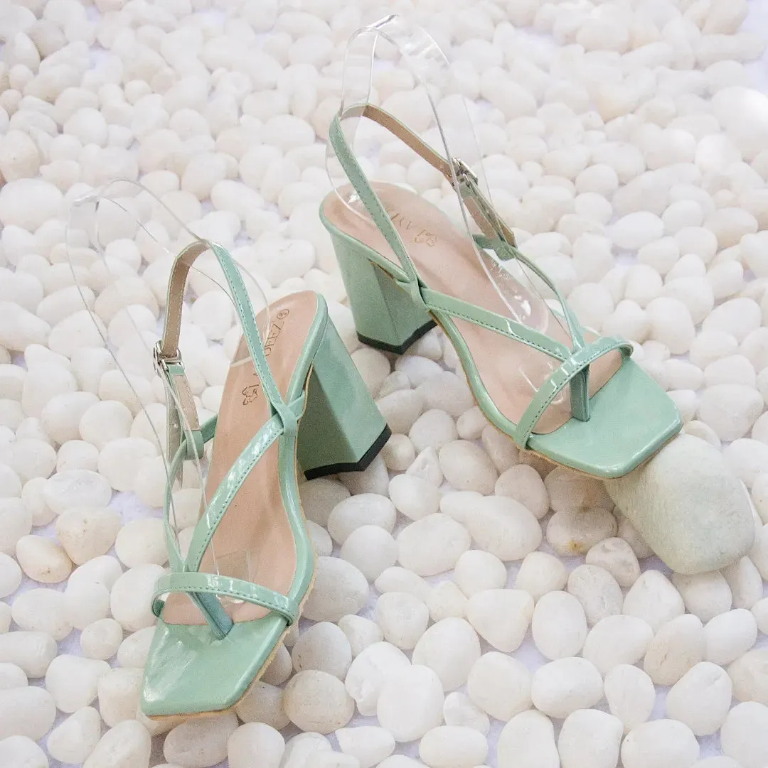 Enya Square Toe Box Heels
