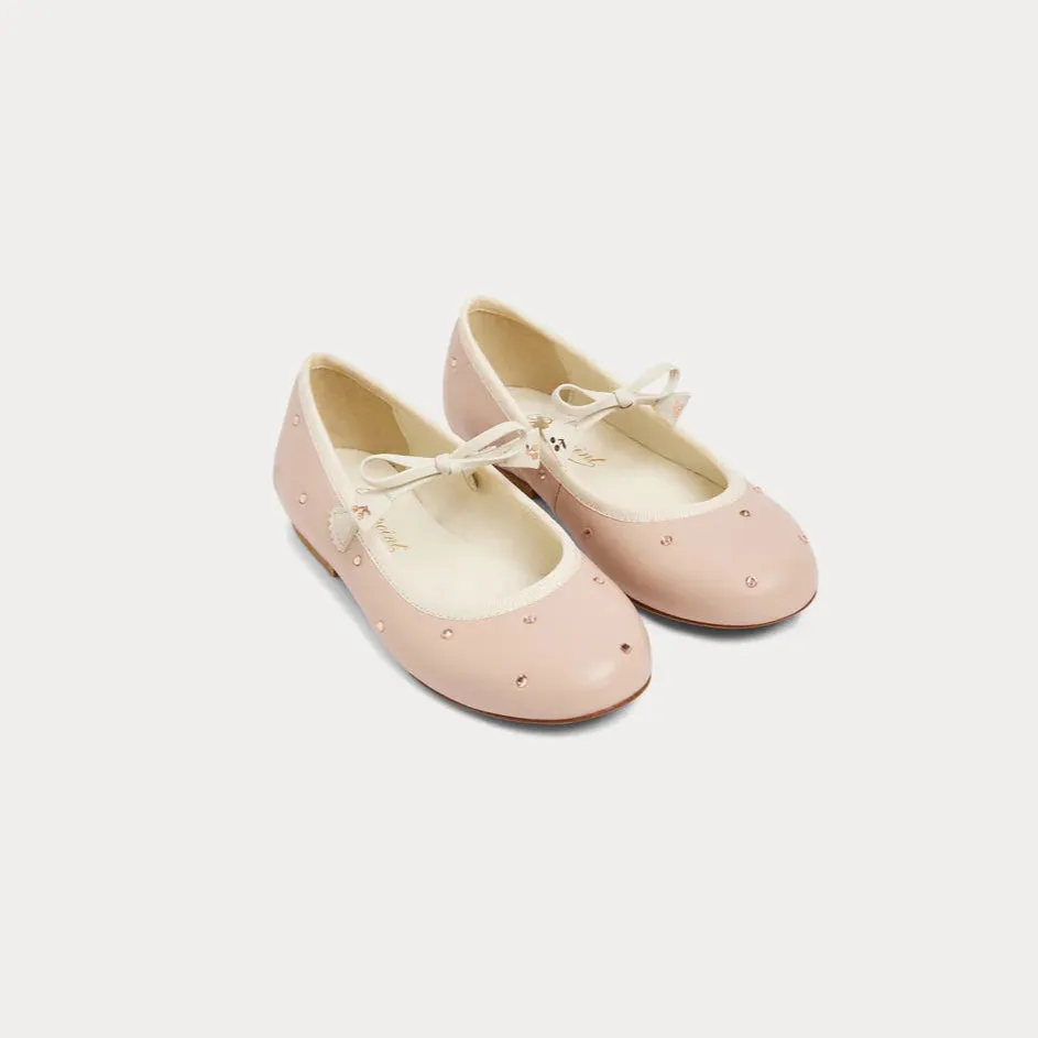 Eveline mary janes with bow and rhinestones