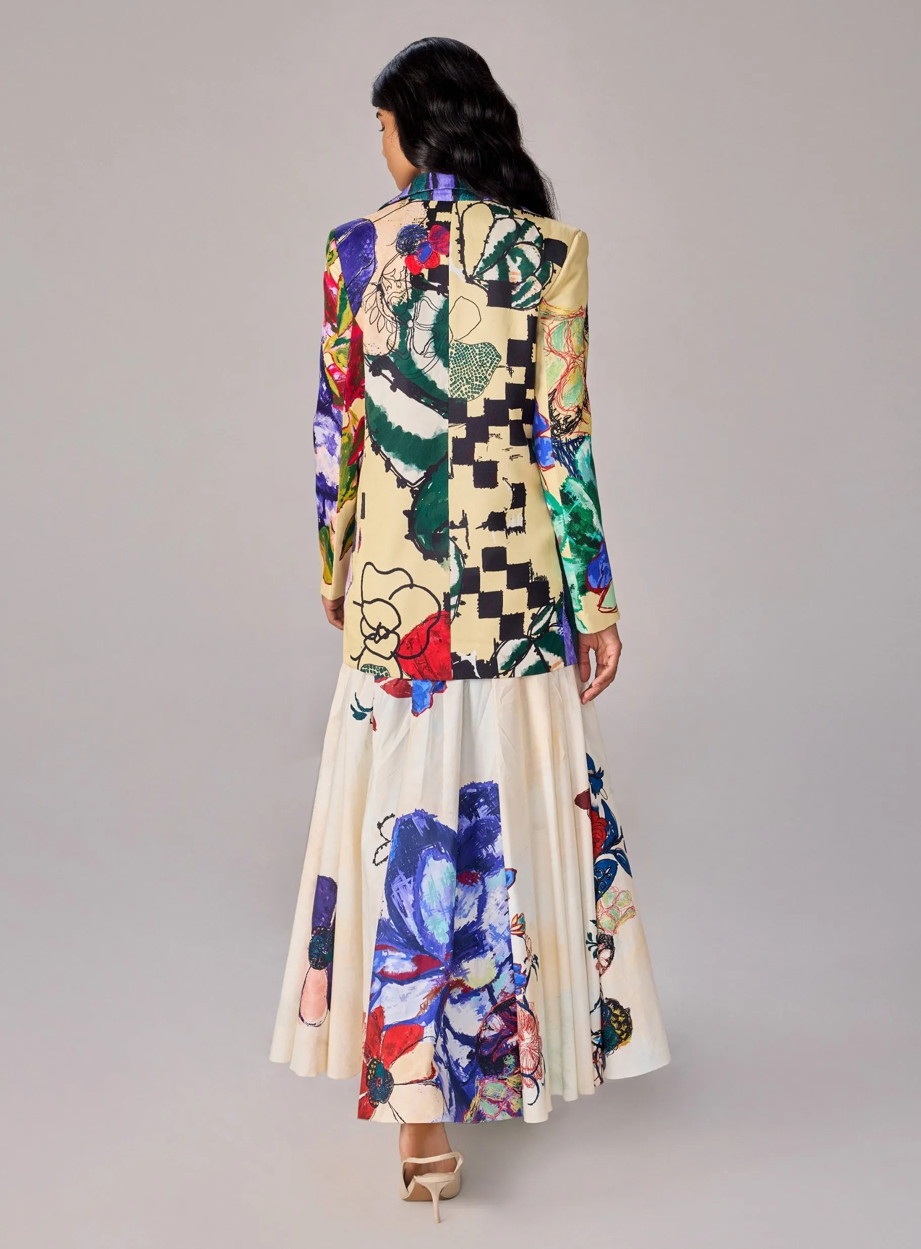 Evie multicolor blazer and jane skirt