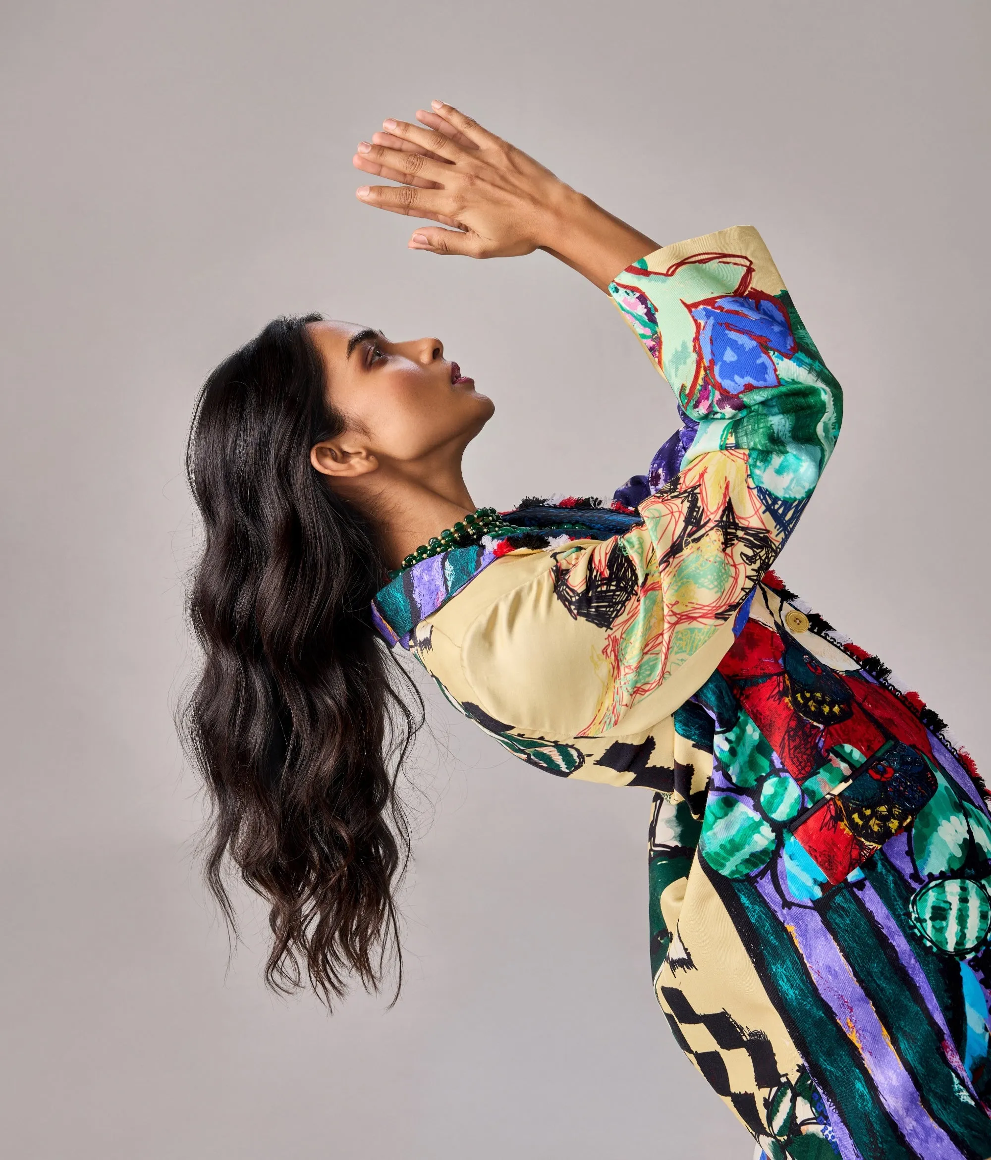 Evie multicolor blazer and jane skirt