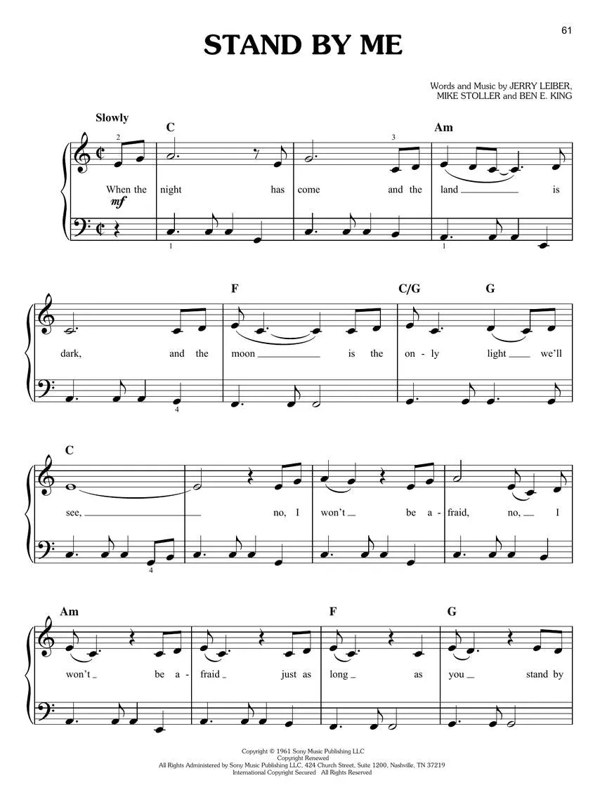 Favorite Songs In Easy Keys