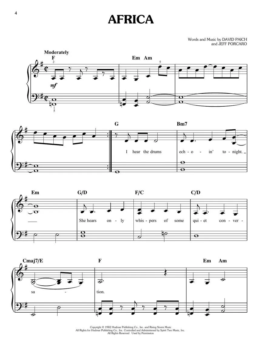 Favorite Songs In Easy Keys