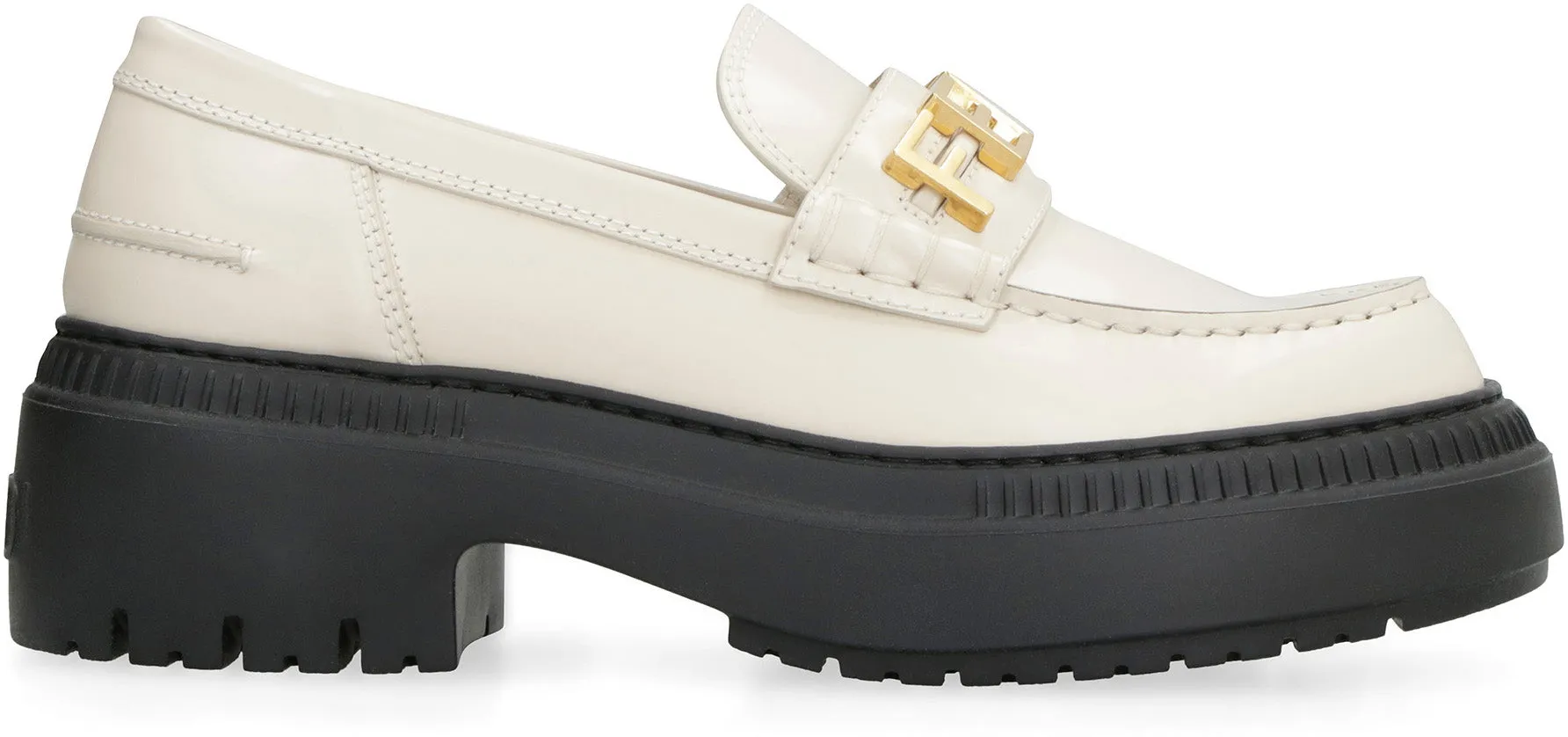 Fendigraphy leather loafers