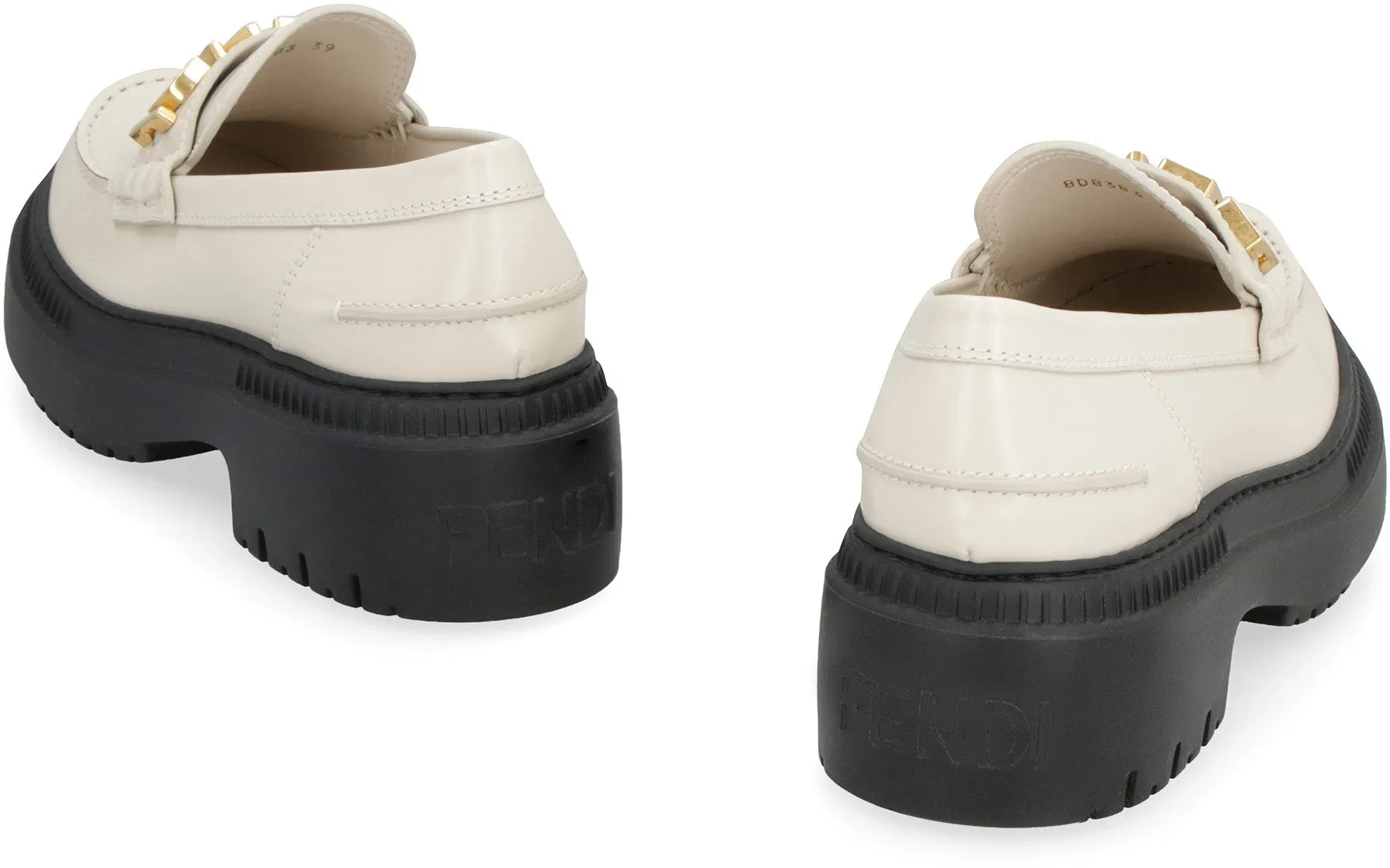 Fendigraphy leather loafers