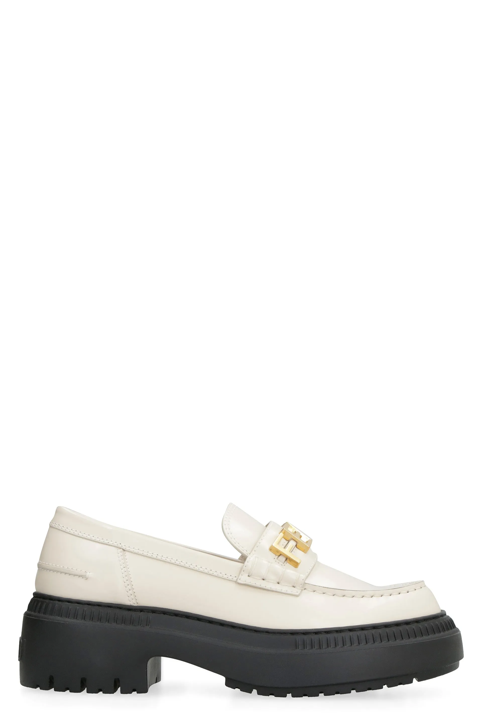 Fendigraphy leather loafers
