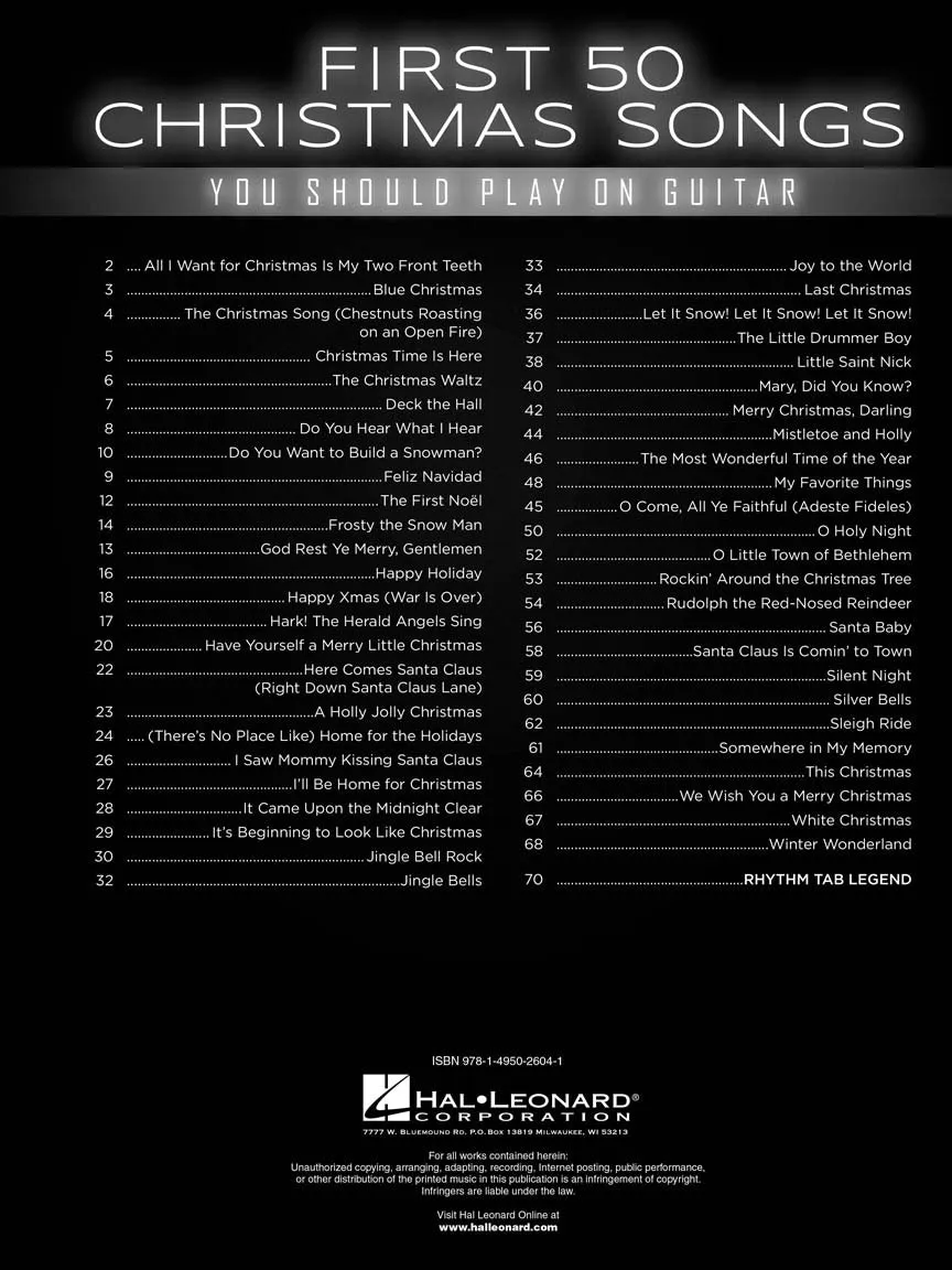 First 50 Christmas Songs You Should Play on Guitar