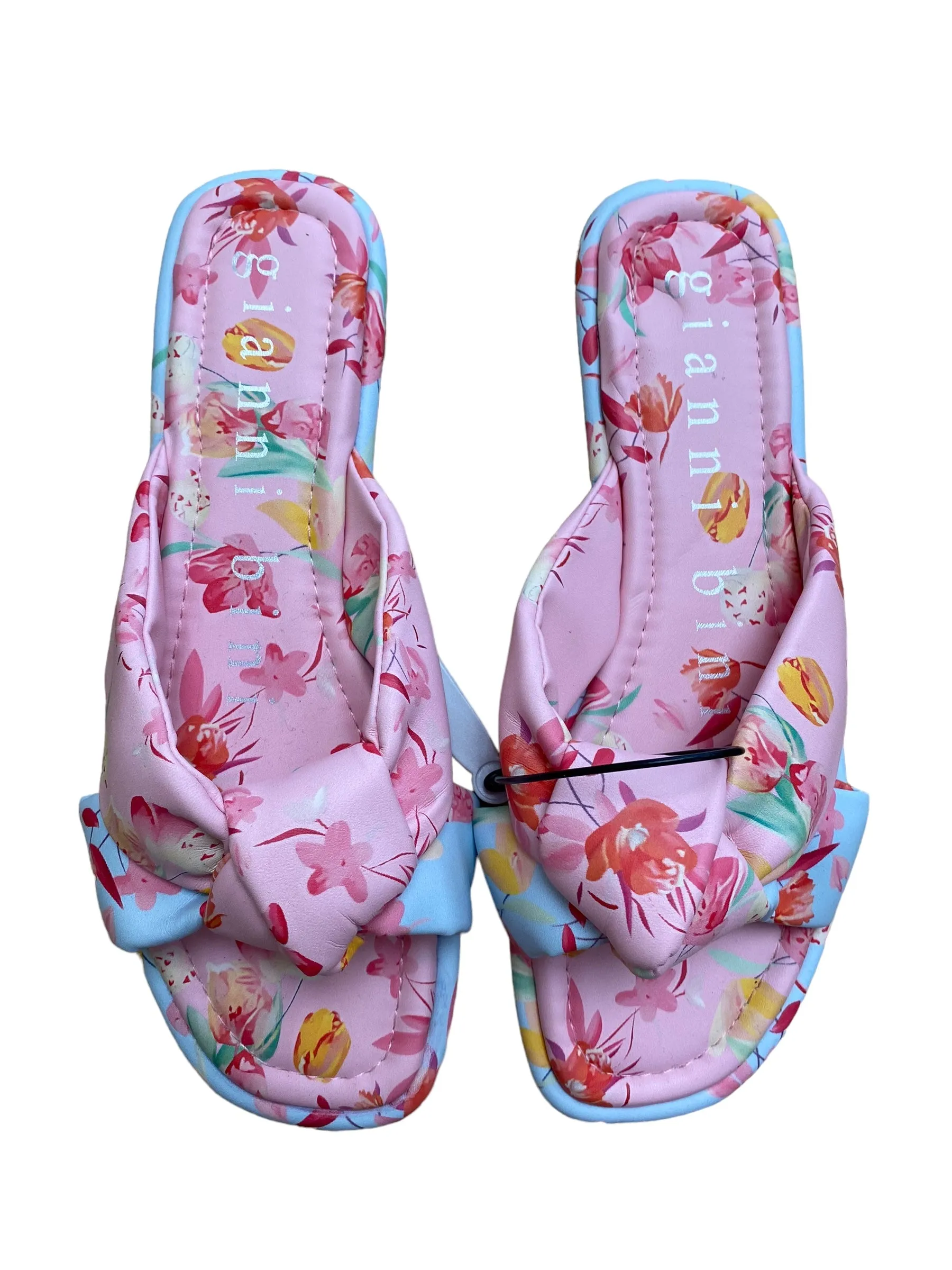 Floral Print Sandals Flats Gianni Bini, Size 9