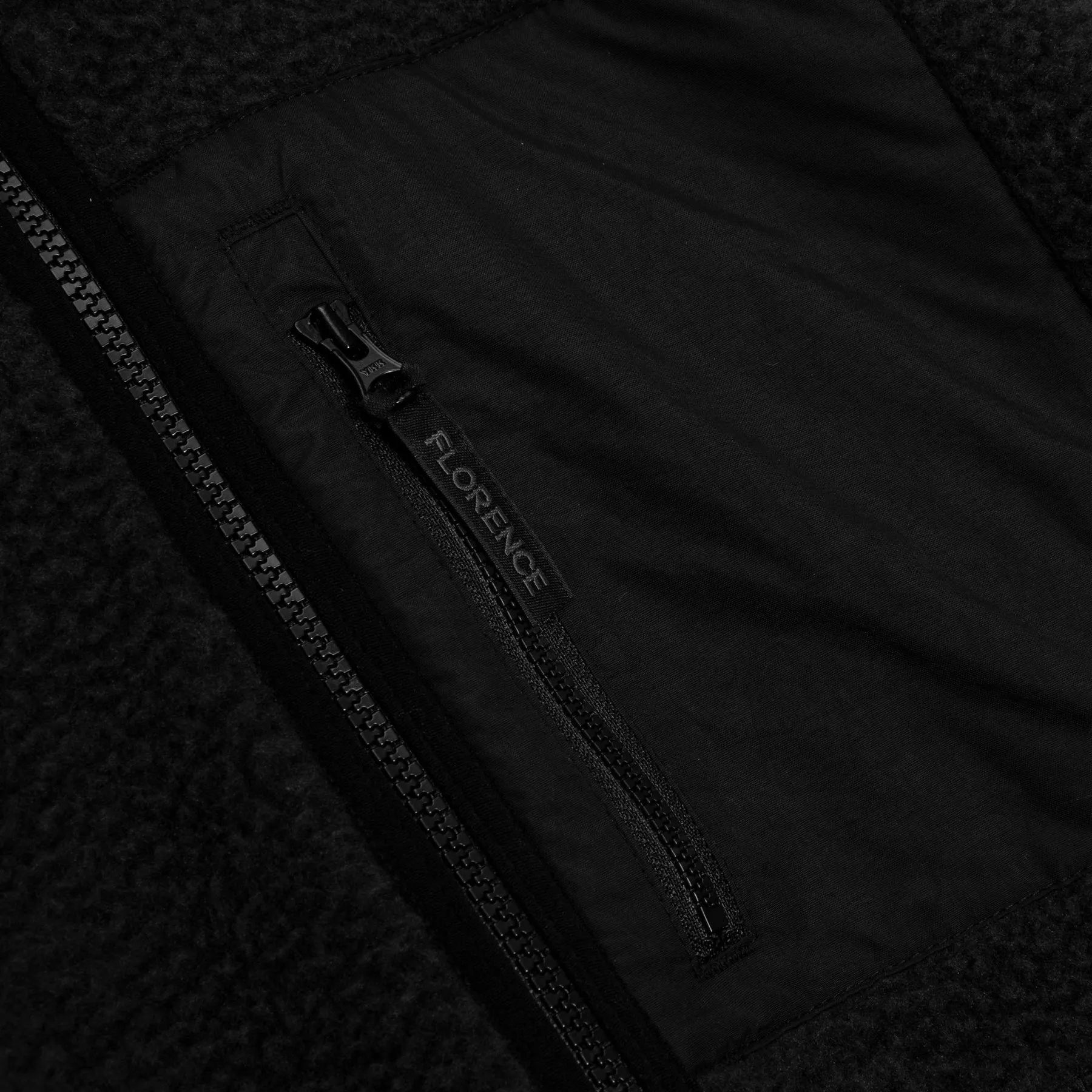 FLORENCE HIGH PILE UTILITY FLEECE JACKET BLACK