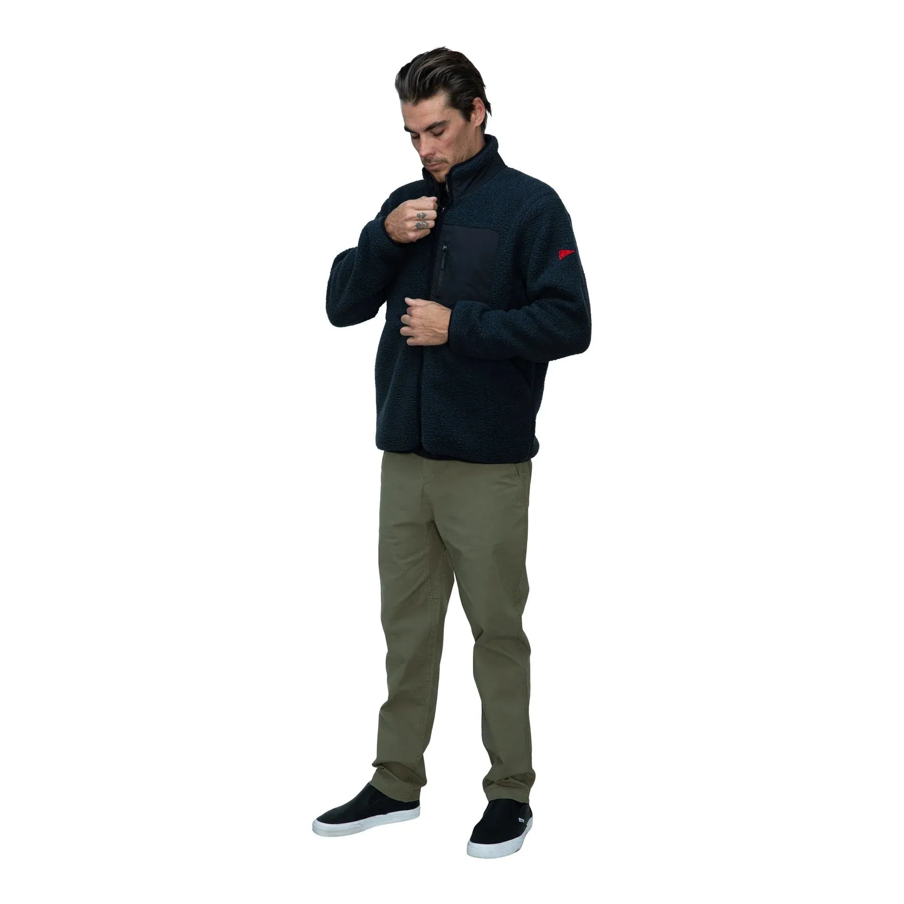 FLORENCE HIGH PILE UTILITY FLEECE JACKET BLACK