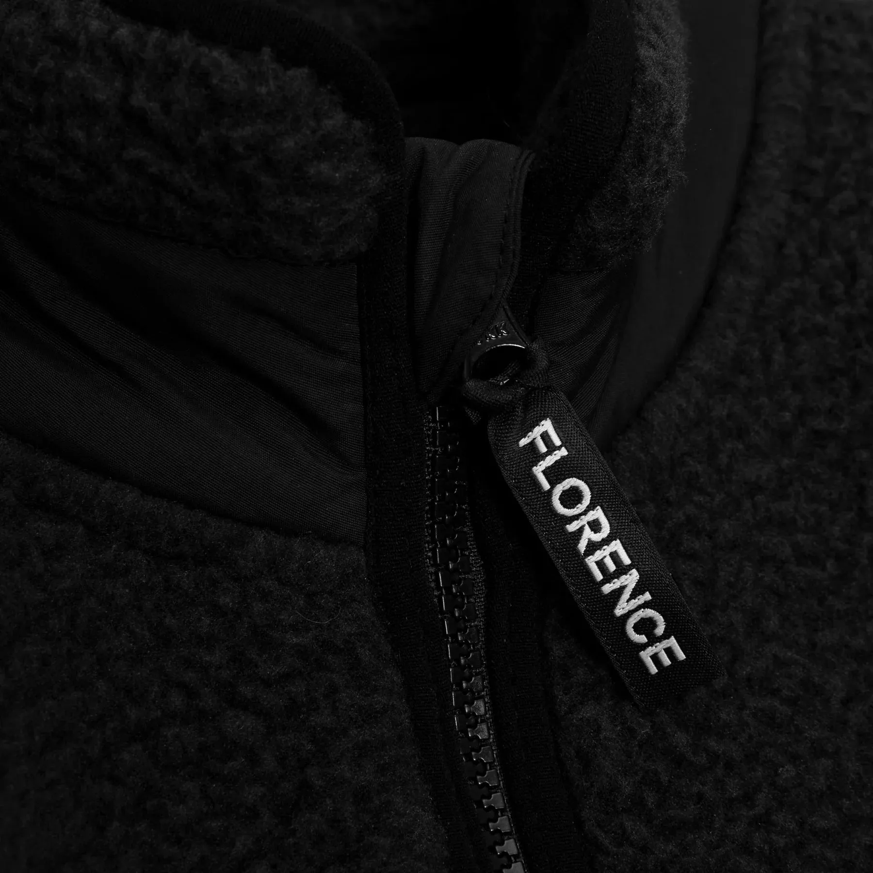 FLORENCE HIGH PILE UTILITY FLEECE JACKET BLACK